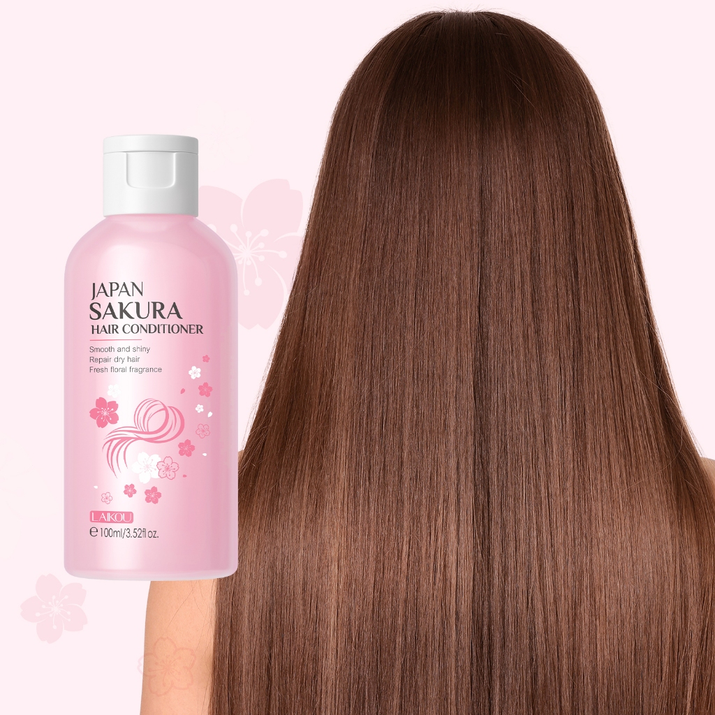 LAIKOU Sakura Hair Conditioner Repair Split Ends Smooth Dry Hair For