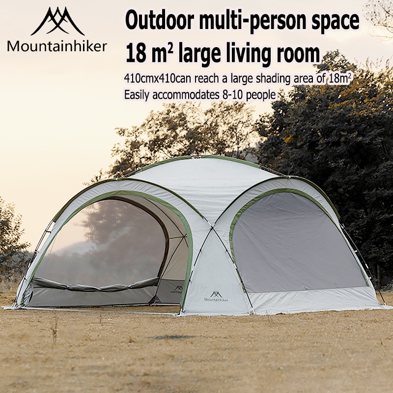 MOUNTAINHIKER Dome Canopy - Zipper Version | Walls Included | Silver ...