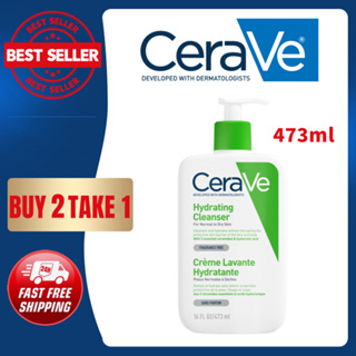 CeraVe Hydrating Facial Cleanser, Daily Face Wash for Normal to