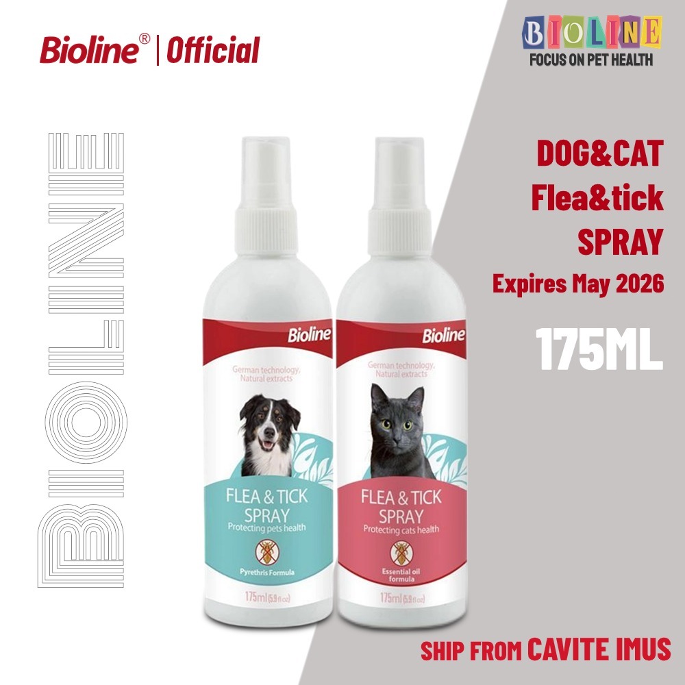 Bioline Flea & Tick Spray for Cats for Dog 175ML Shopee Philippines
