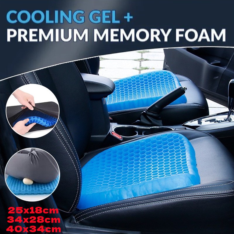 Soft Gel Cooling Seat Cushion with Non-Slip Cover Summer Cushion for  Pressure Relief Breathable Chair Pad Car Seat Office Chair