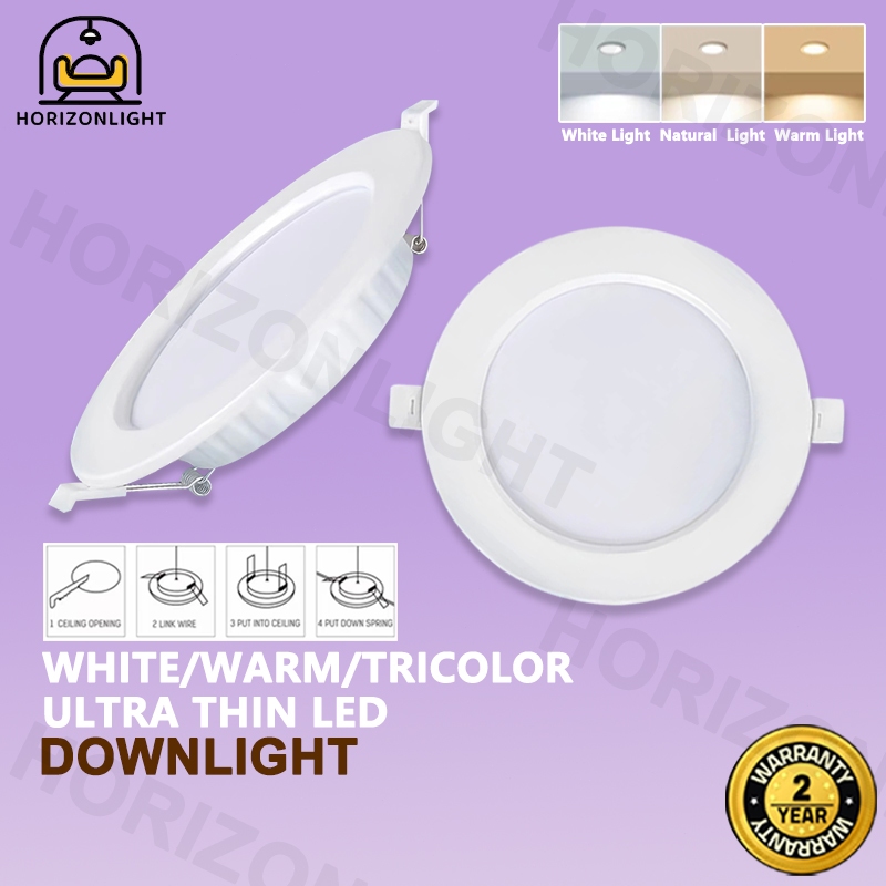 Ultra Thin Pin Light LED Ceiling Light Downlight 3Colors White/Warm ...