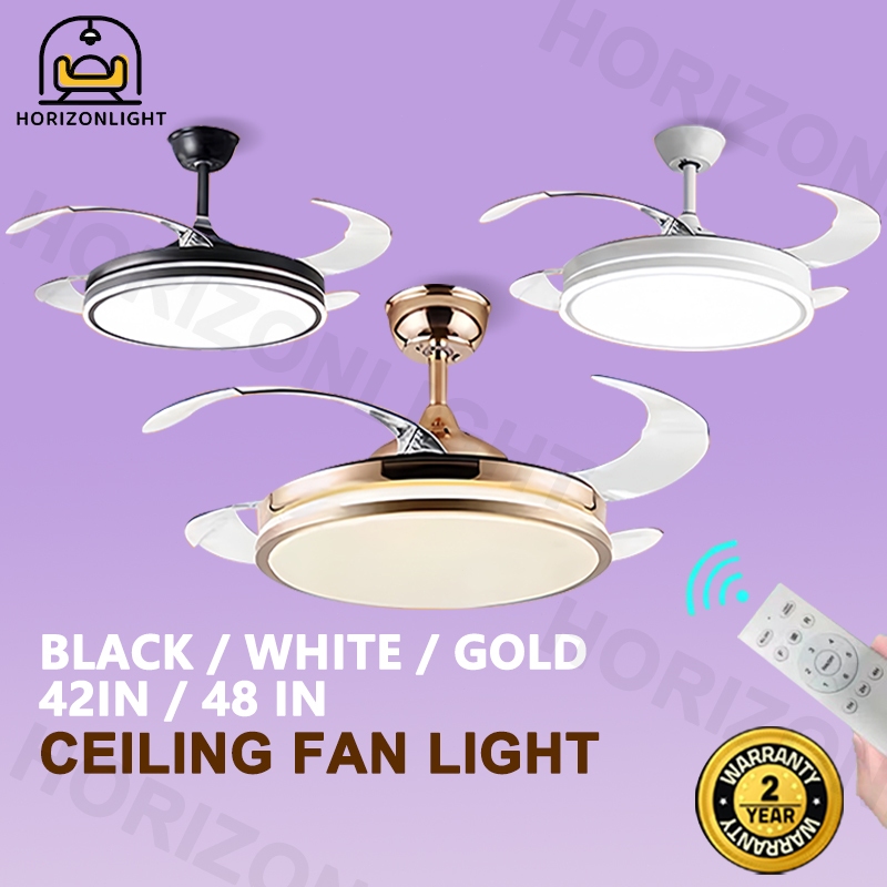 Ceiling Fan Light Modern Tri Color 6 Speed Chandelier Fan With Light ...