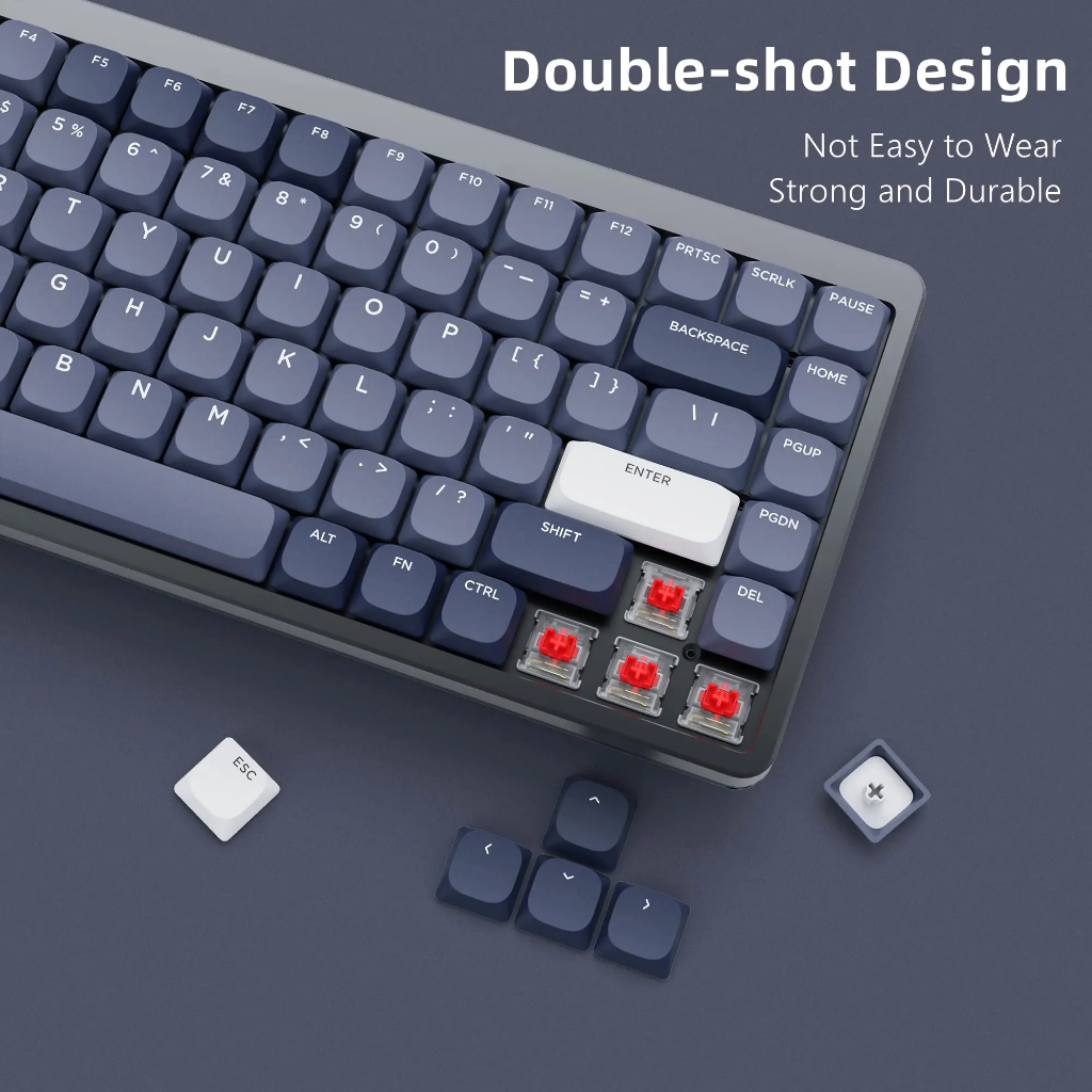 144 Keys Low Profile Keycaps Double Shot PBT Keycap for Gateron MX ...
