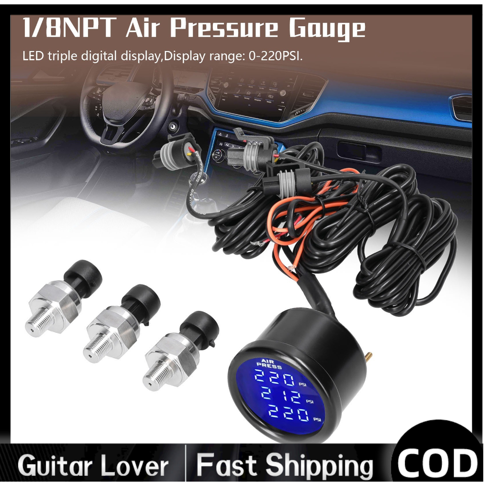 [LOCAL SHOP] Triple Display Air Pressure Guage LED Digital Air ...