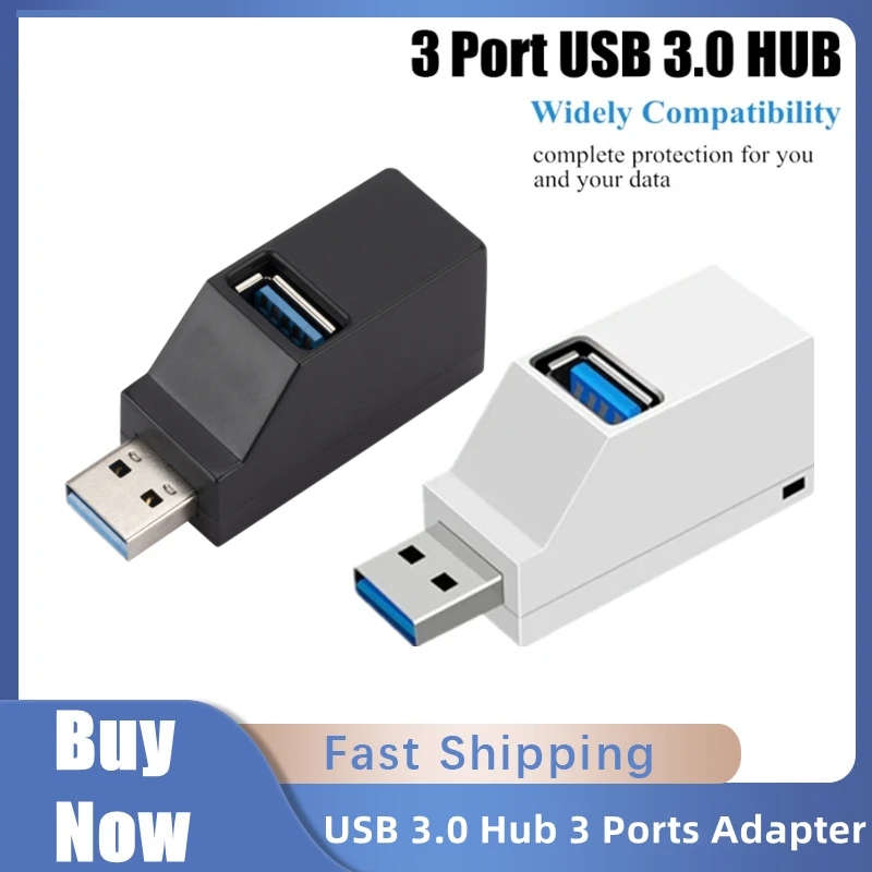 USB 3.0 Hub 3 Ports Portable Fast Data Transfer USB Splitter for ...