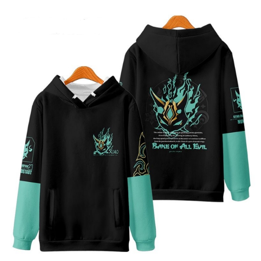 Game Genshin Impact Xiao Mask Cosplay Costume Adult Unisex Pullover