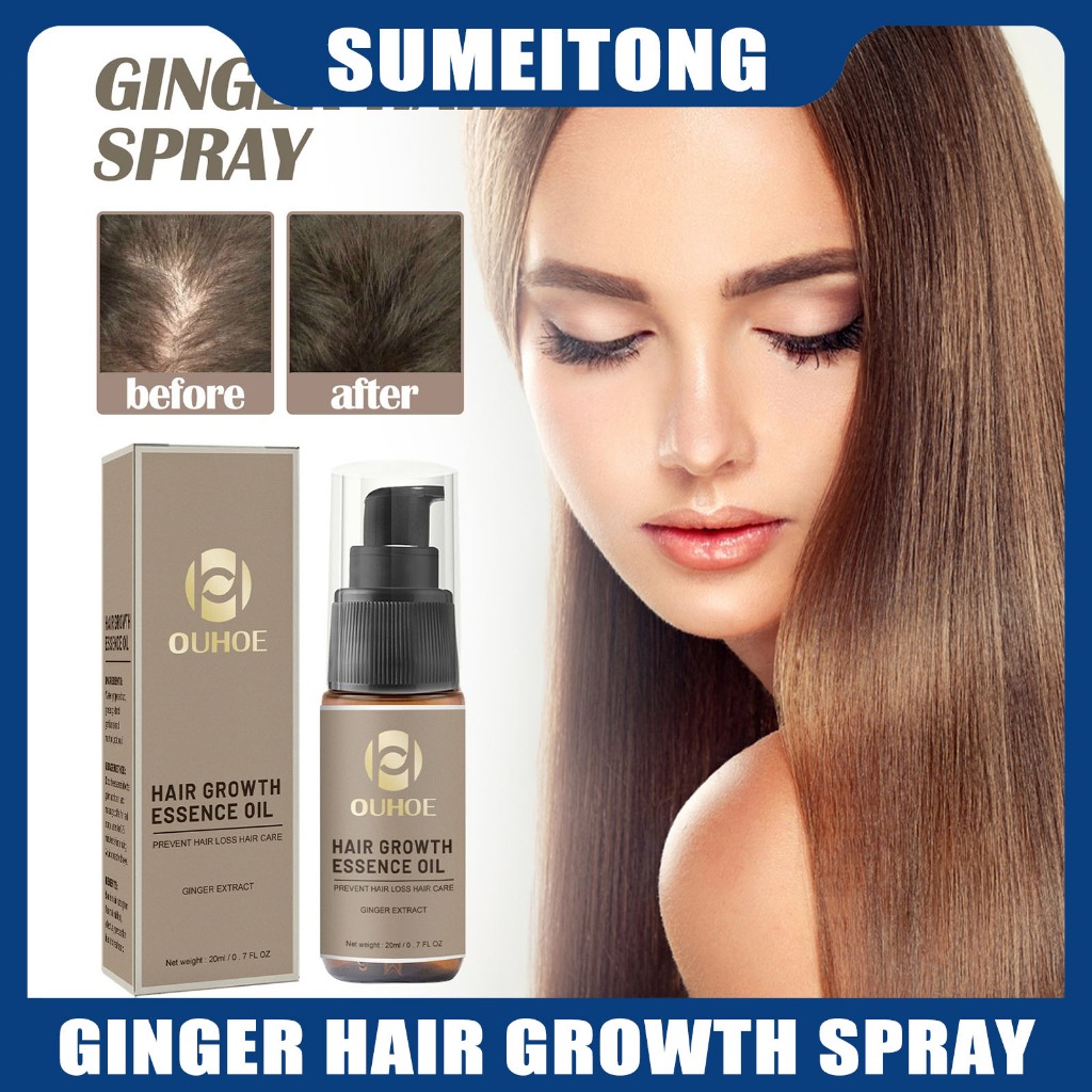 Ouhoe Hair Regrowth Treatment Spray Ginger Anti Hair Loss Serum Fast ...