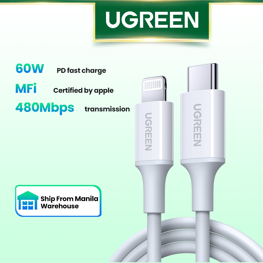 UGREEN USB C to Lightning Cable MFi Certified PD Fast Charging Cord  Compatible with iPhone 14/14 Pro, iPhone 13/13 Pro, iPhone 12/12 Pro,  iPhone 11,