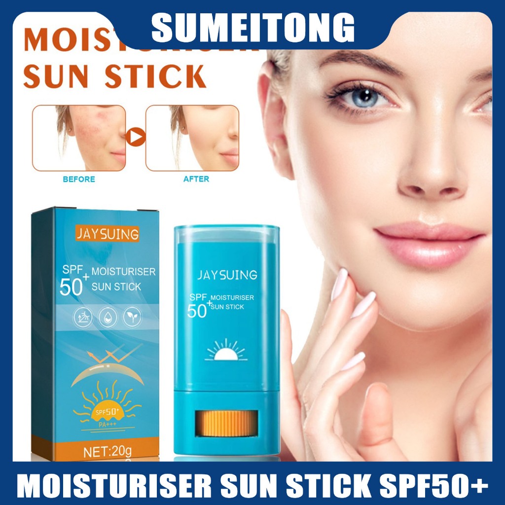 Jaysuing Sunscreen Cream 20g Moisturiser Sun Stick SPF50 UV Protector Isolation Sunblock Anti