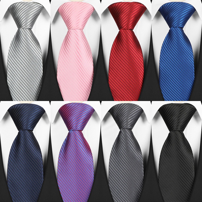 Guuniee Men's 100% Silk Necktie – Solid Color, Woven Plain Tie For Wedding, Business & Formal Wear, 6-8cm Width - View #4