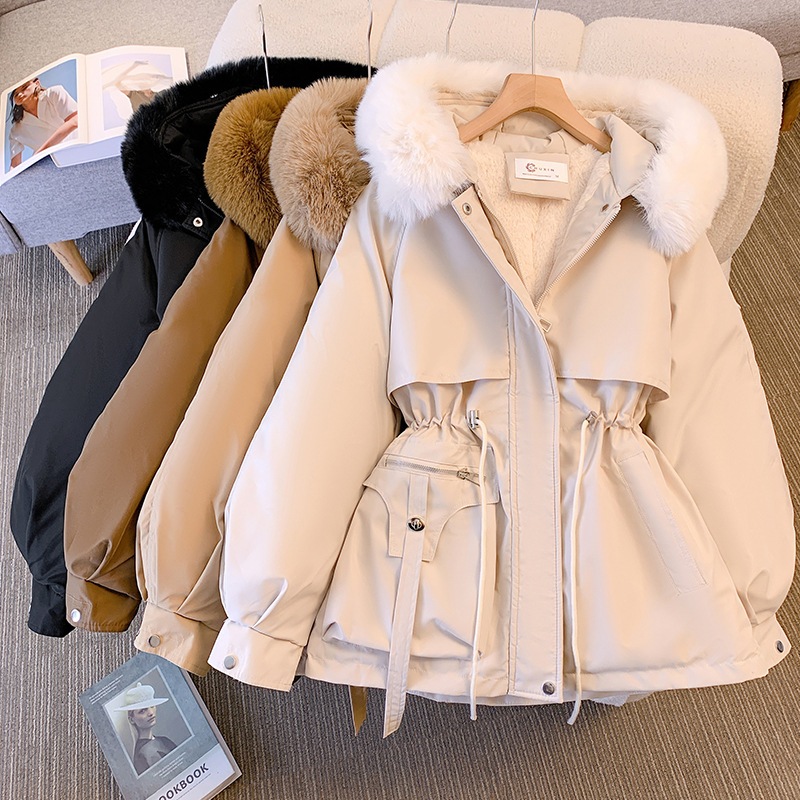 Sweater Dress For Women Women's Winter Overcoat Fur Hooded Fashion Thicken  FleeceLined Parka Winter Coat Plus Size Fleece Anoraks Hooded Women Double  Breasted Pea Coat（Beige,Small） at  Women's Coats Shop