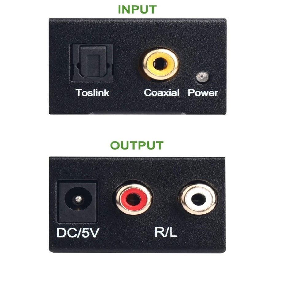 Digital to Analog Audio Converter RCA R/L Output Audio Adapter DAC ...