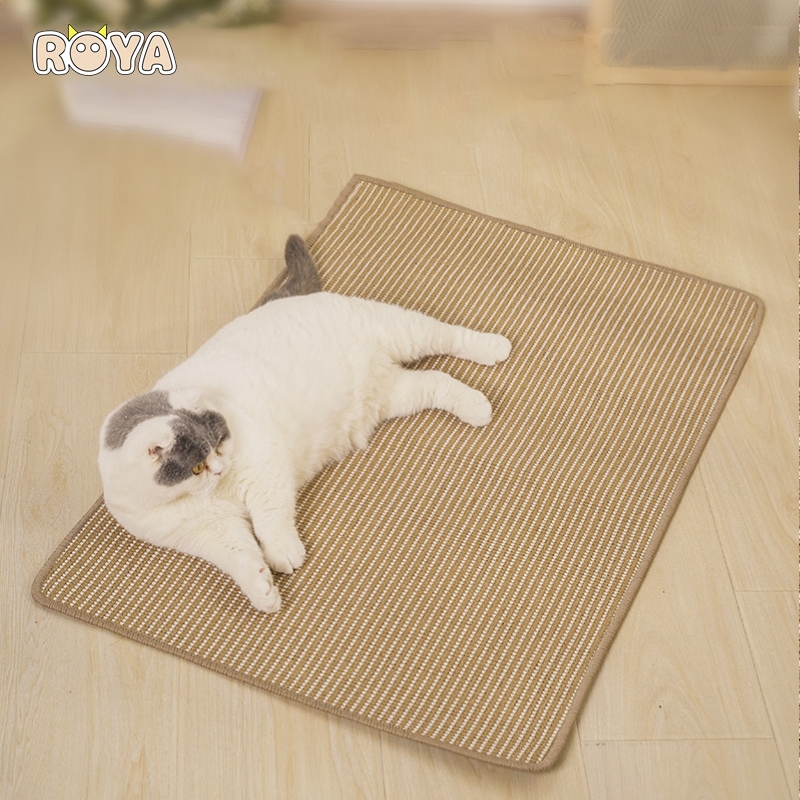 ROYA Pet Cat Scratching mat Sofa Protection Mat Cat Tree Claw Sisal Pad Cat Scratching Sofa Mat Scratch Pad for Cat Shopee Philippines