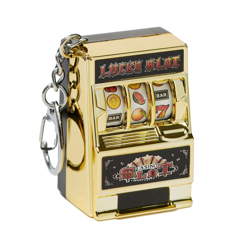 Mini Fruit Machine Keychain Simulation Rocking Machine Slot Machine ...