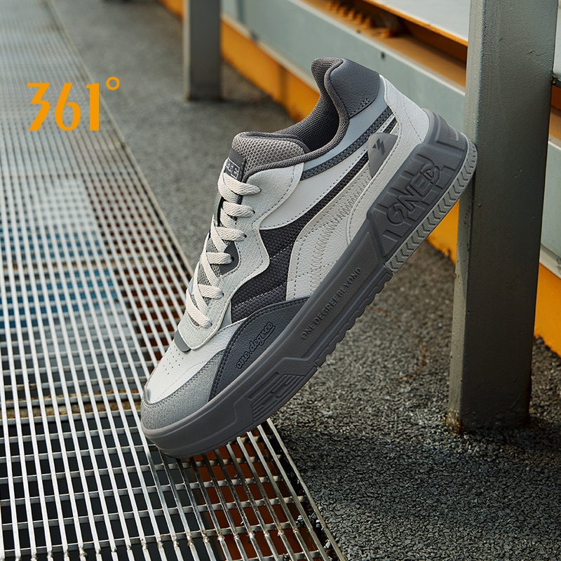 361 Degrees Xingyue Sports Shoes Men Leather Mesh Splicing Outdoor Casual  Sneakers 672416616