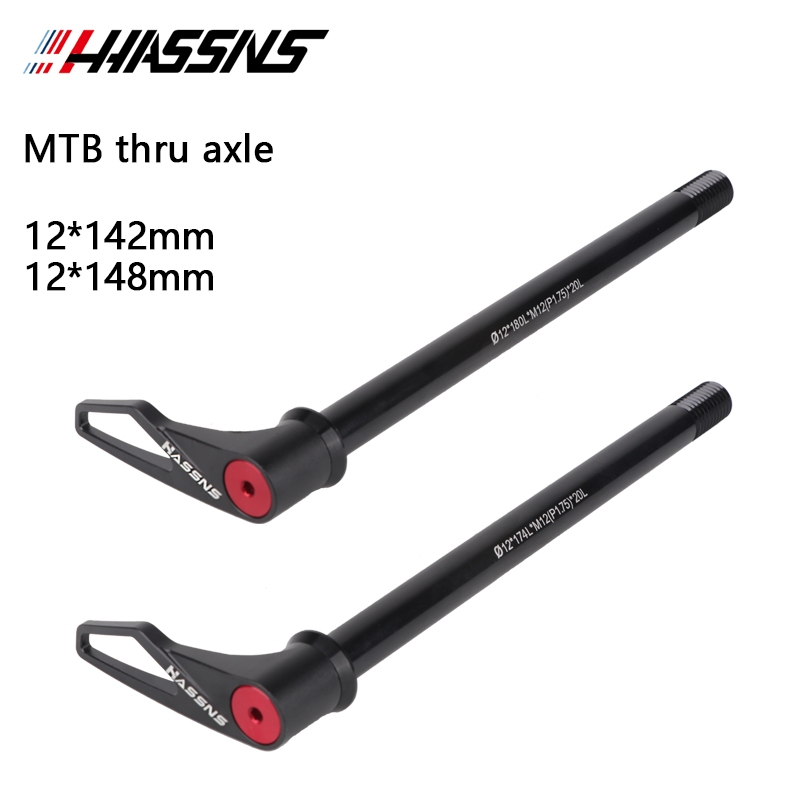 HASSNS Mountain Bike Thru Axle Lever 142/148x12mm Quick Release Skewer ...