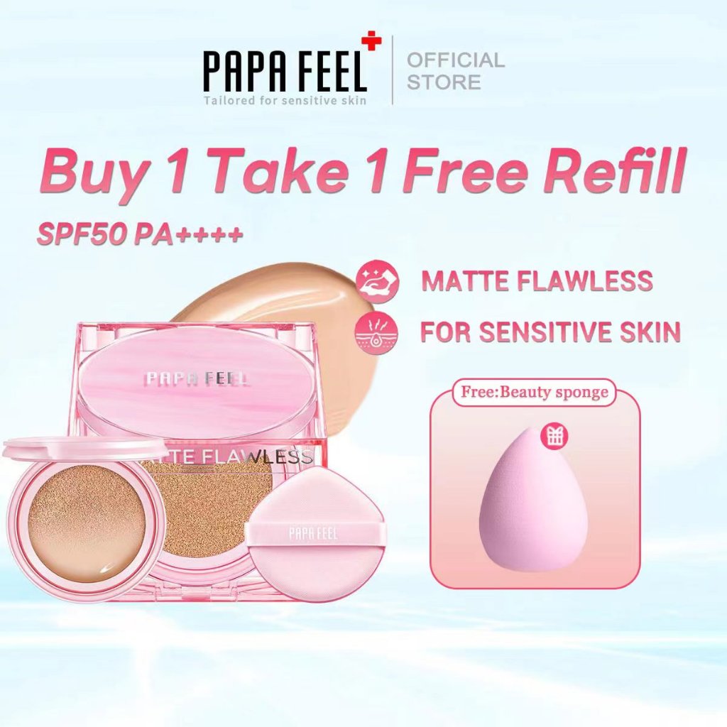 PAPA FEEL Cushion BB Brighten Foundation Acne skin Foundation Oil ...