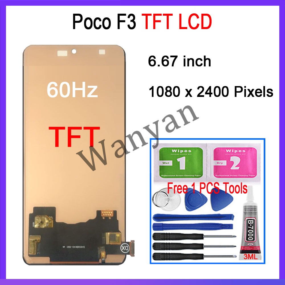 Original AMOLED Poco F3 M2012K11AG LCD Display Touch Screen With Frame ...