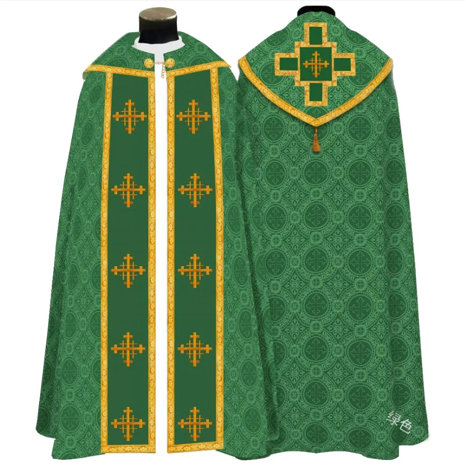 Unisex Church Catholic Vestments Cape Cloak Priest Celebrant Mass ...