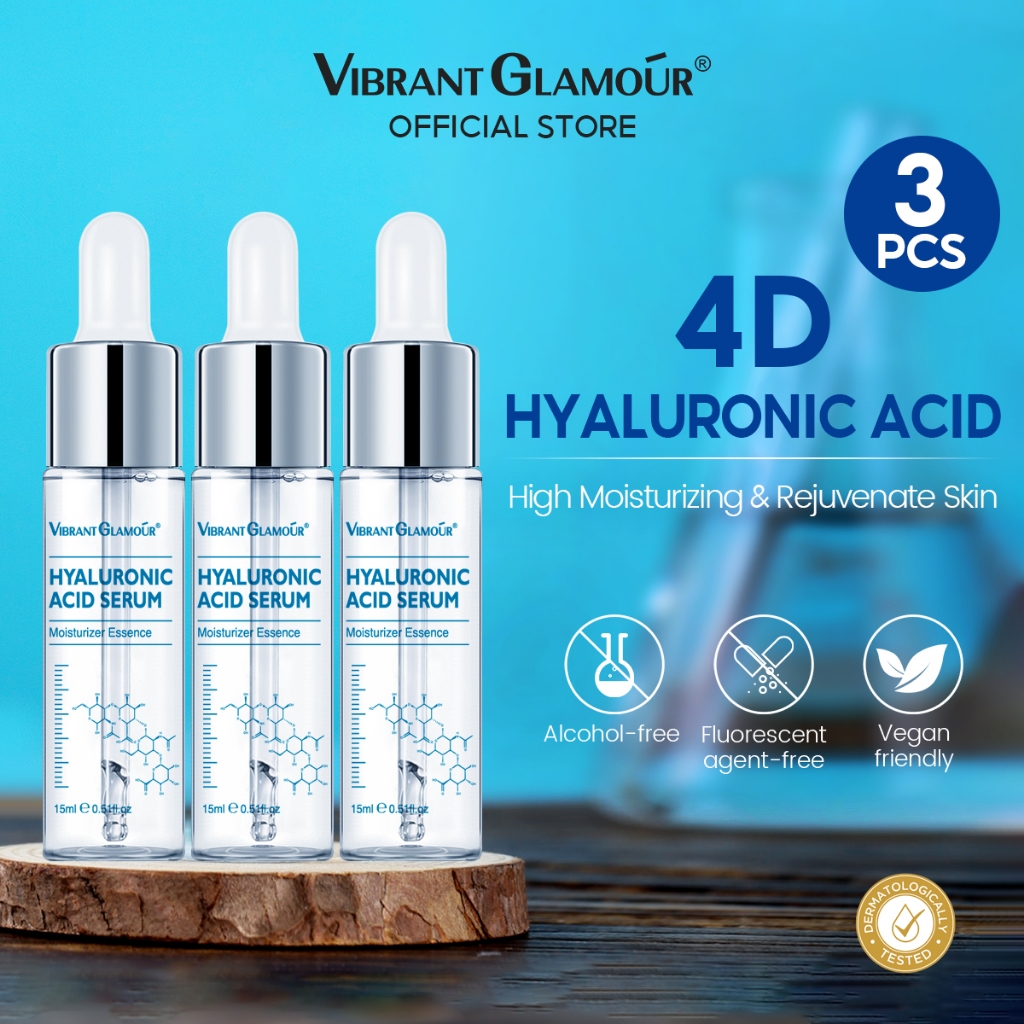 VIBRANT GLAMOUR Hyaluronic Acid Face Serum Sets AntiAging Shrink Pores