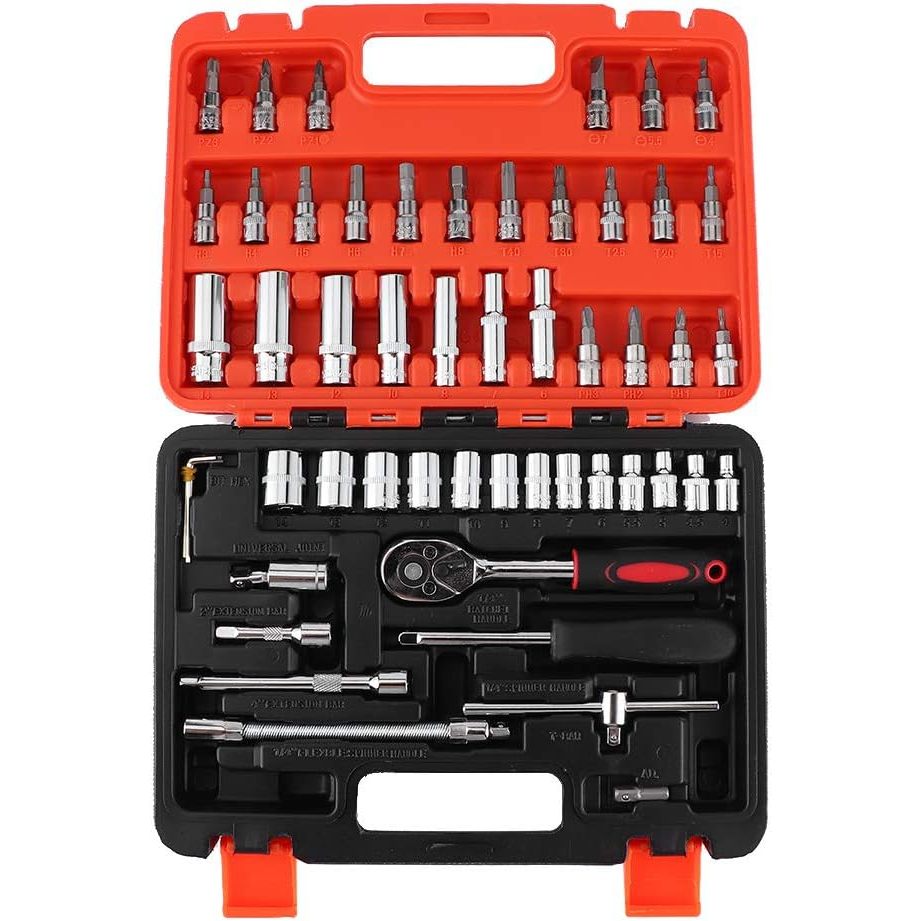 53pcs Tool Set Vehicle Multifunctional Wrenches Chrome Vanadium Steel