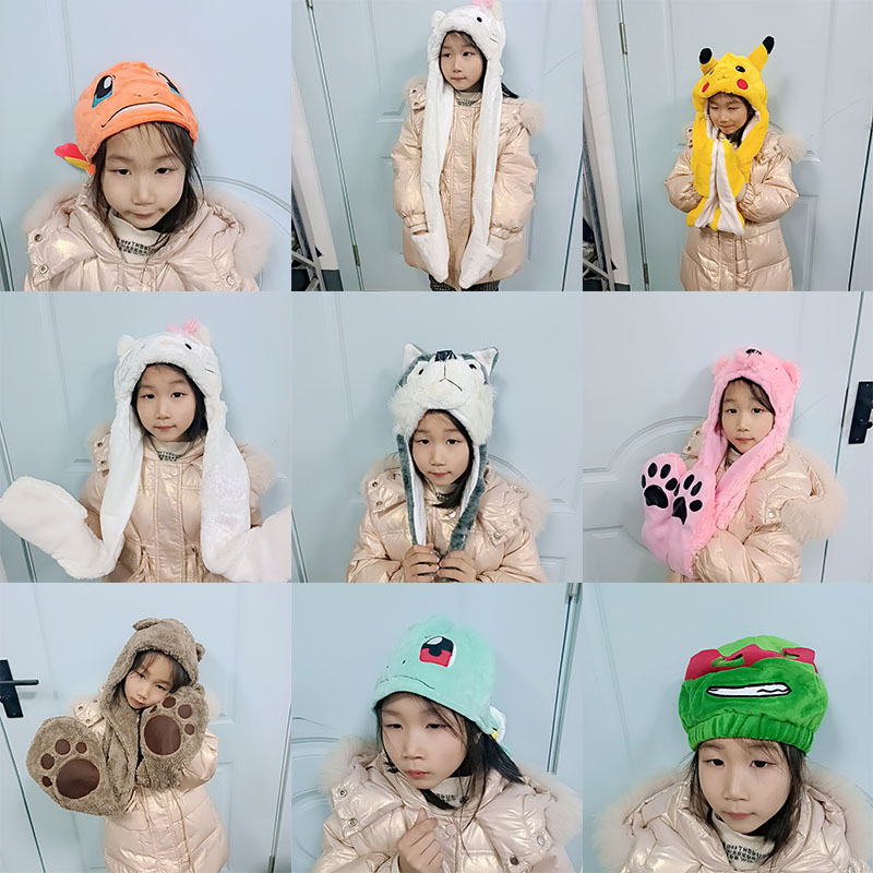 Cute Bunny Ears Hat Moving Pikachu Rabbit Soft Jumping Up Cap Funny Toy ...