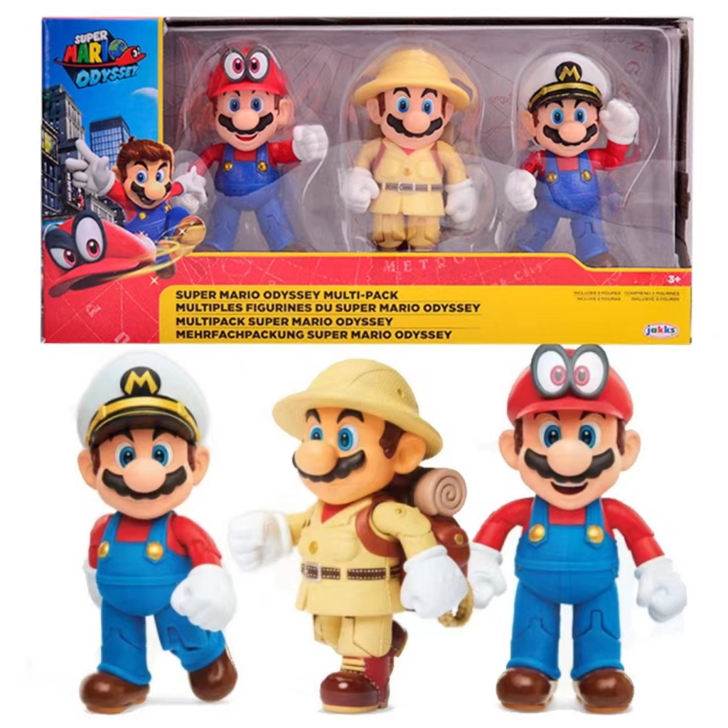 SUPER MARIO Nintendo Odyssey Action Figures Multi-Pack Poseable ...