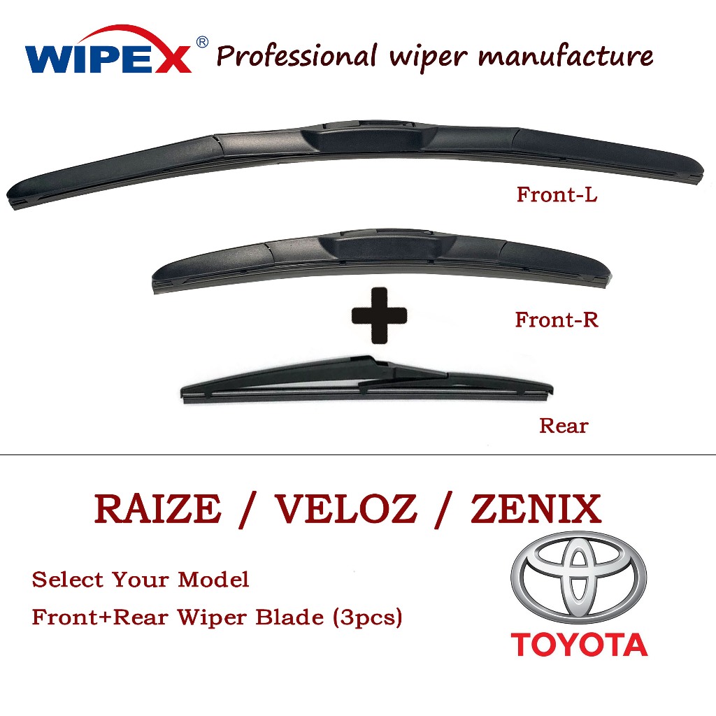 thumbnail image 2 of Front Windshield Wiper Blades Pair For Toyota Matrix 2003-2008 - 21" Driver & 18" Passenger, All-Season 2 of 9