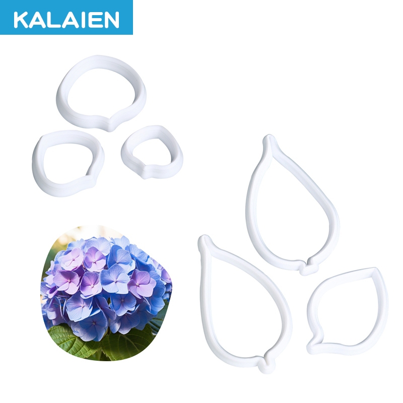 KALAIEN Hydrangea Flower Fondant Flower Mould Blade Plastic Cutter Set ...