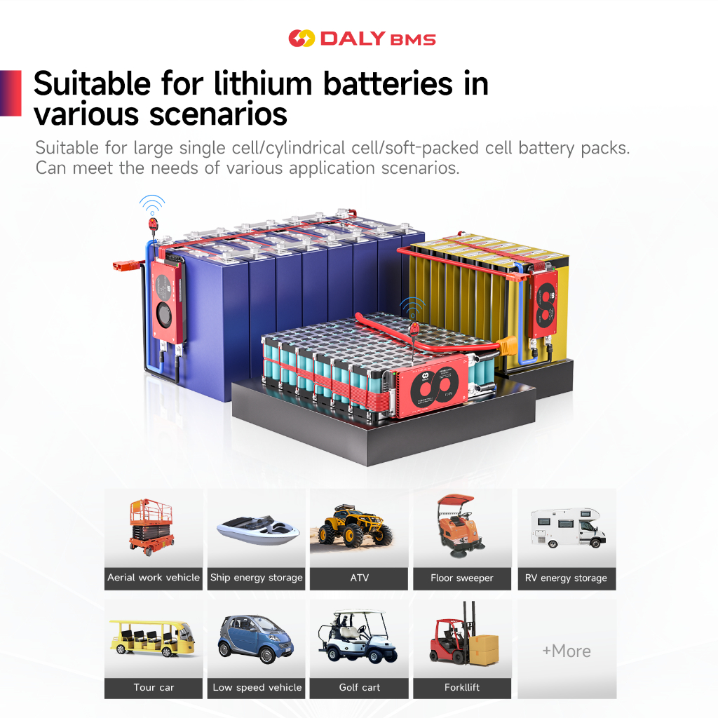 Daly Smart BMS Lifepo4/Li-ion Battery 4s 12v 8s 24V 16s 48V 20S 60V 24S ...