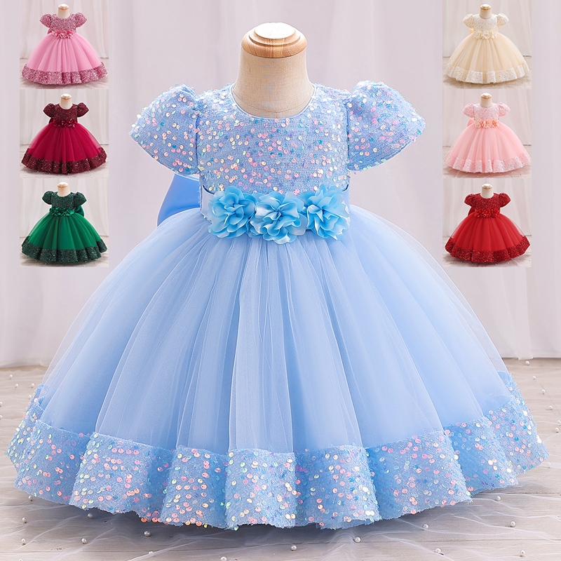 Baby Girl Birthday Cute Dress Long Sleeve Children Princess Dress