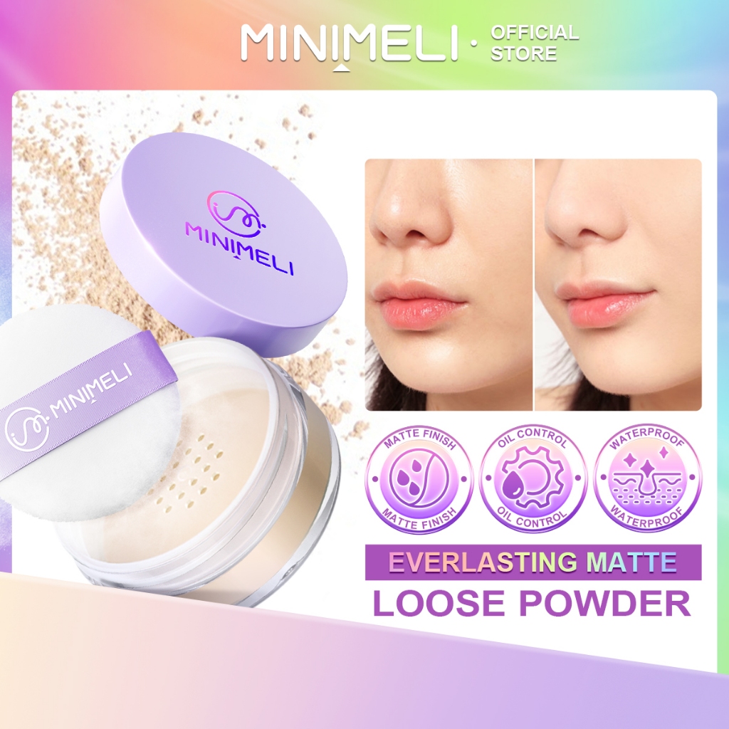 MINIMELI Matte Face Powder Oil Control Waterproof Setting Powder ...