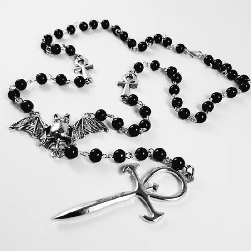 Gothic Vamp Vibes 3 String Beaded Collar