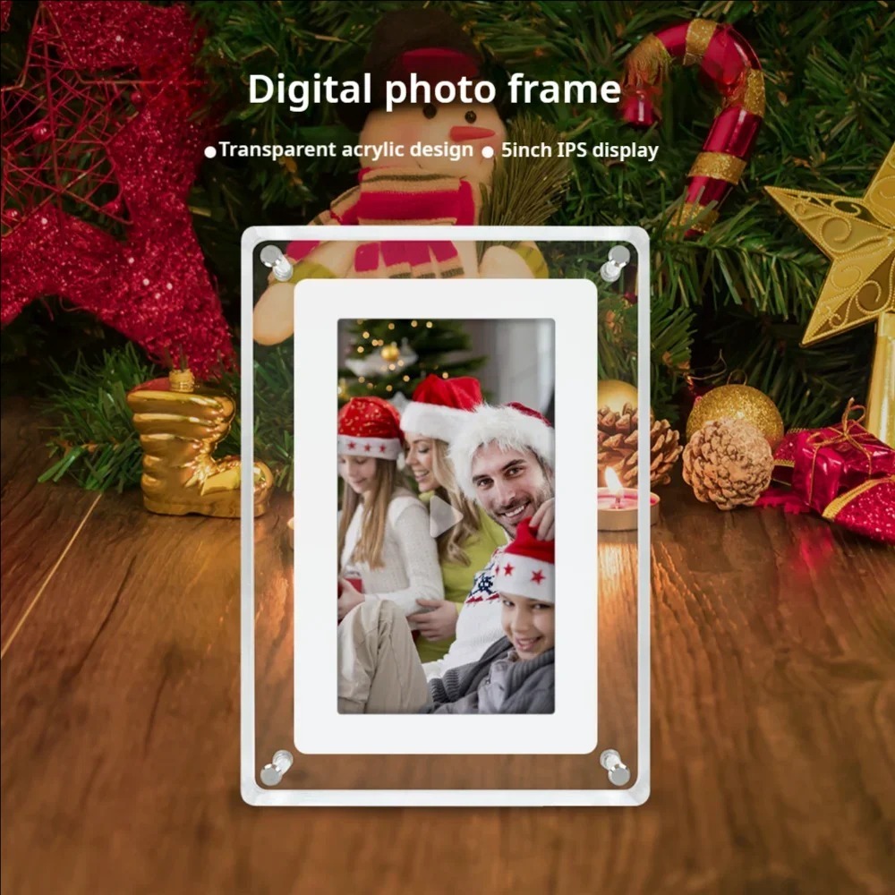Digital Photo Frame 5 Inch 1200mAh Vertical Display IPS Screen 4G ...
