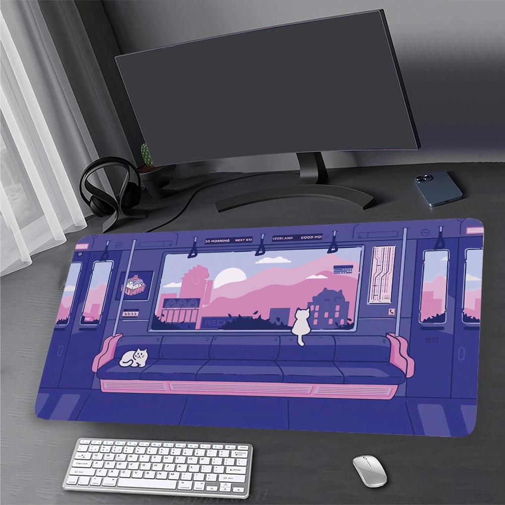 Kawaii Cute Mouse Pad 80x30 Gaming Mousepad Plant XXL Large Mouse Mat ...