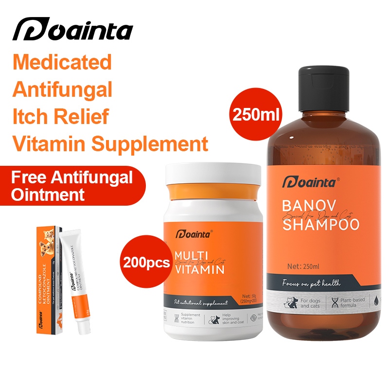 PUAINTA Antifungal Medicated Shampoo for Dog And Cat Skin Disease Anti