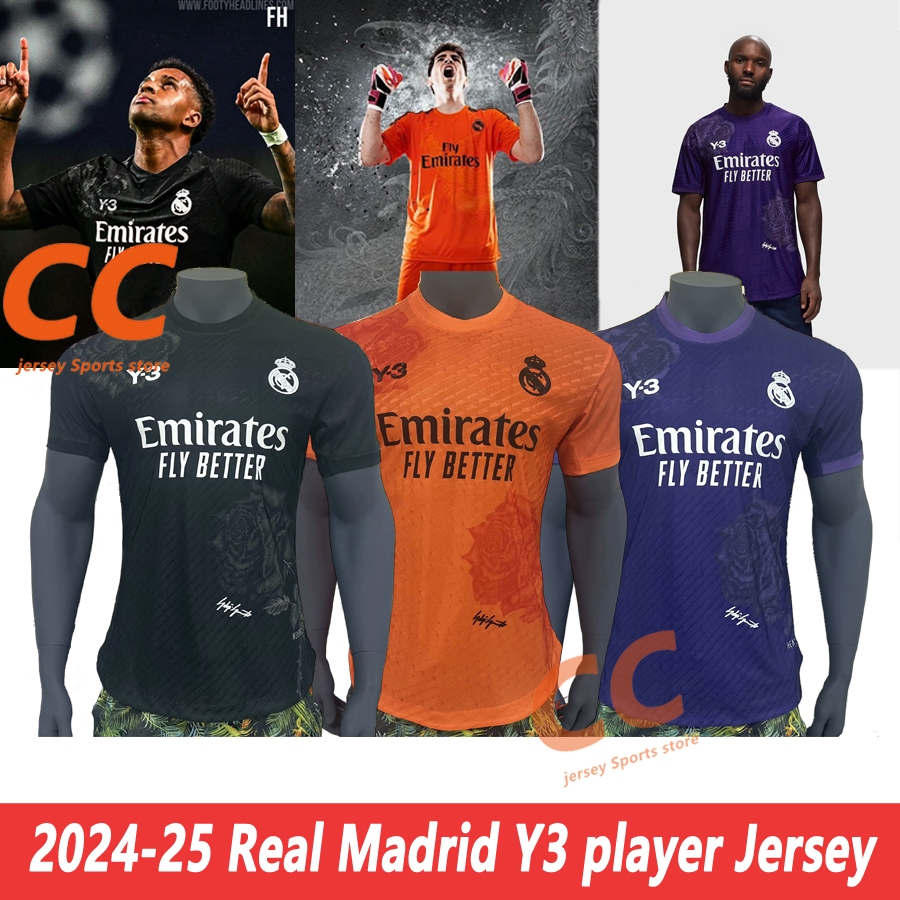 Real Madrid Y3 Soccer Football Player Version Jersey Sports shirt Jerseys 202425 Top Quality