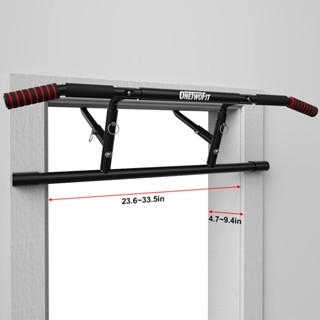 OneTwoFit Doorway Pull Up Bar with Elevated Bar & Adjustable Width Chin ...