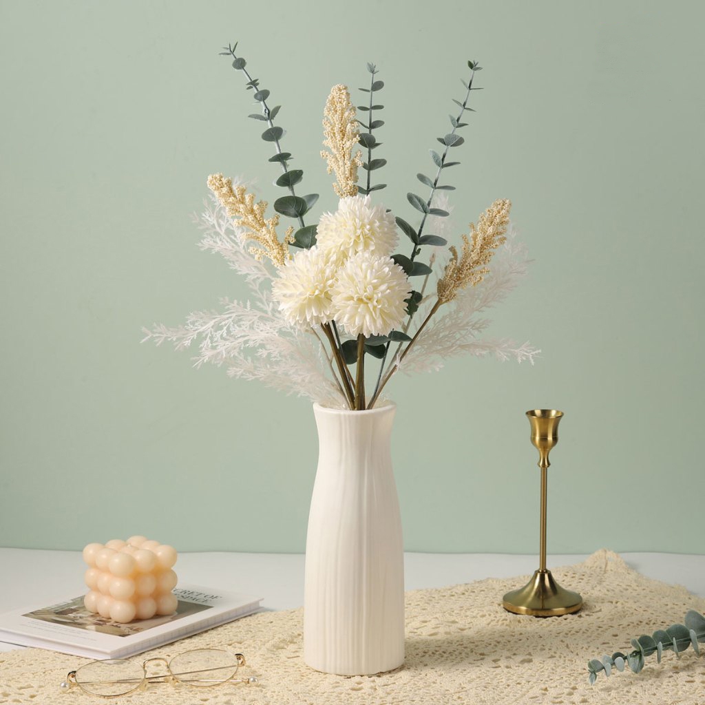 Bouquet of flowers Decorative vase Wedding flower Holiday gift Nordic ...