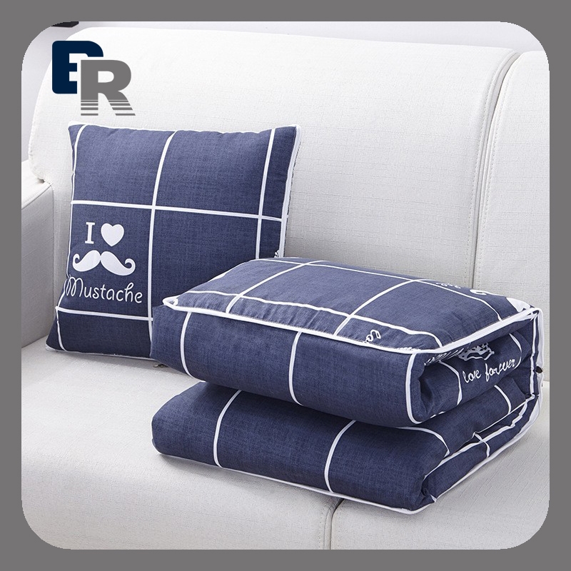 in Cushion Napping Blanket Soft Comfortable Folding Blanket Foldable  Patchwork Quilt Blanket Printed Home Office Car Throw Pillow Cushion