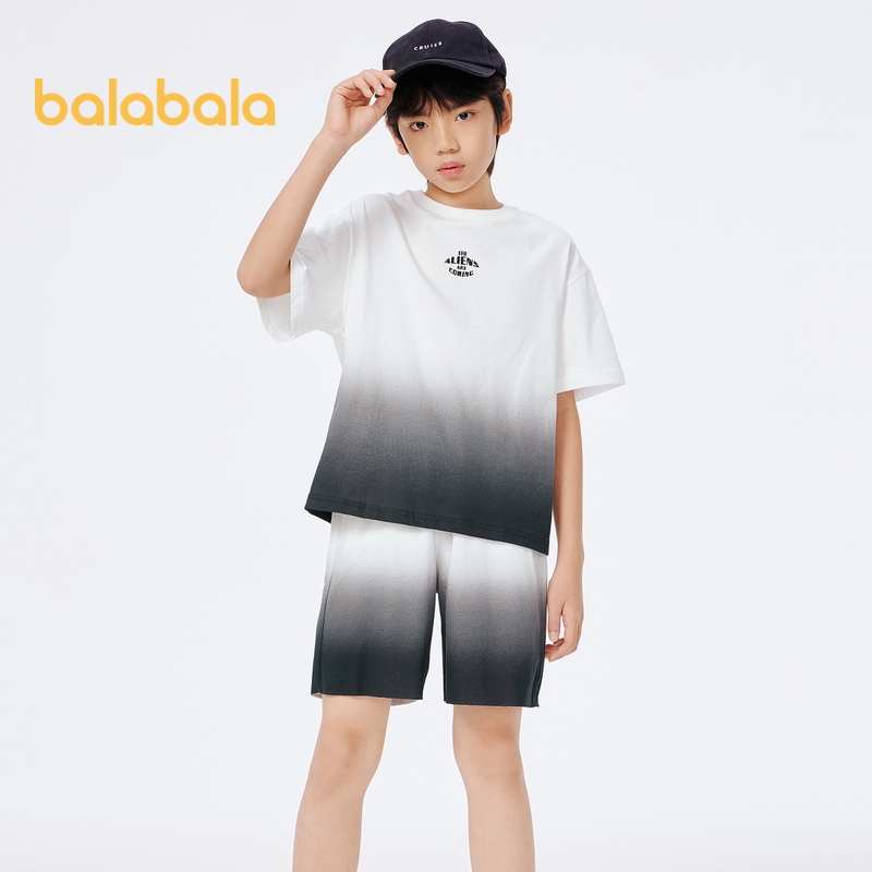 Balabala Children Short Sleeve Set Middle And Large Children Boys ...