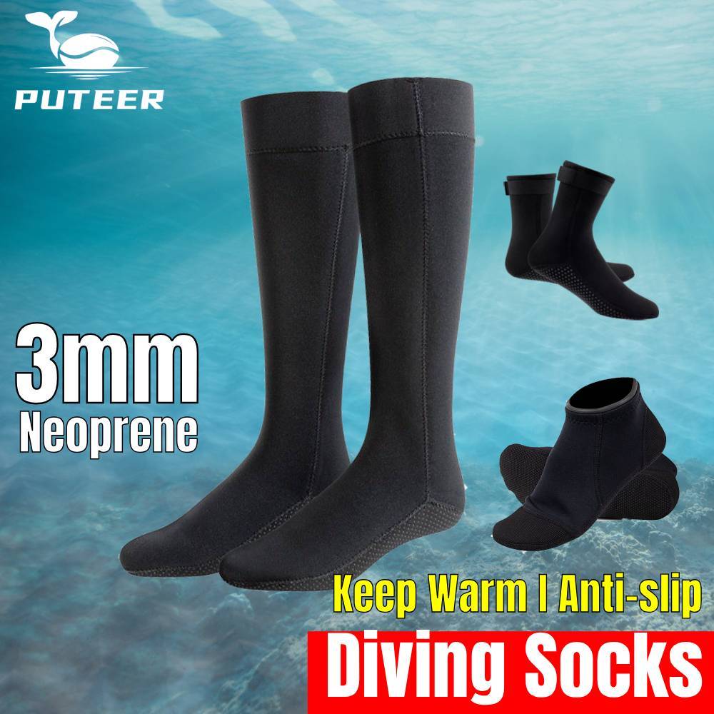 Knee Length Diving Socks Neopene Beach Wate Socks Nonslip