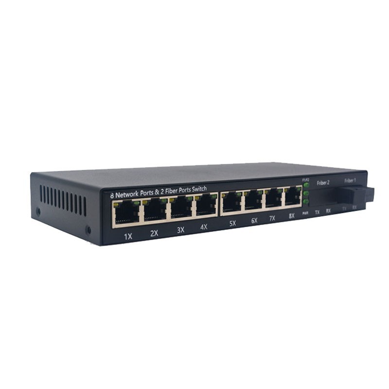 1000M 8 Port Fiber Media Converter Gigabit Fiber Switch Single Mode ...