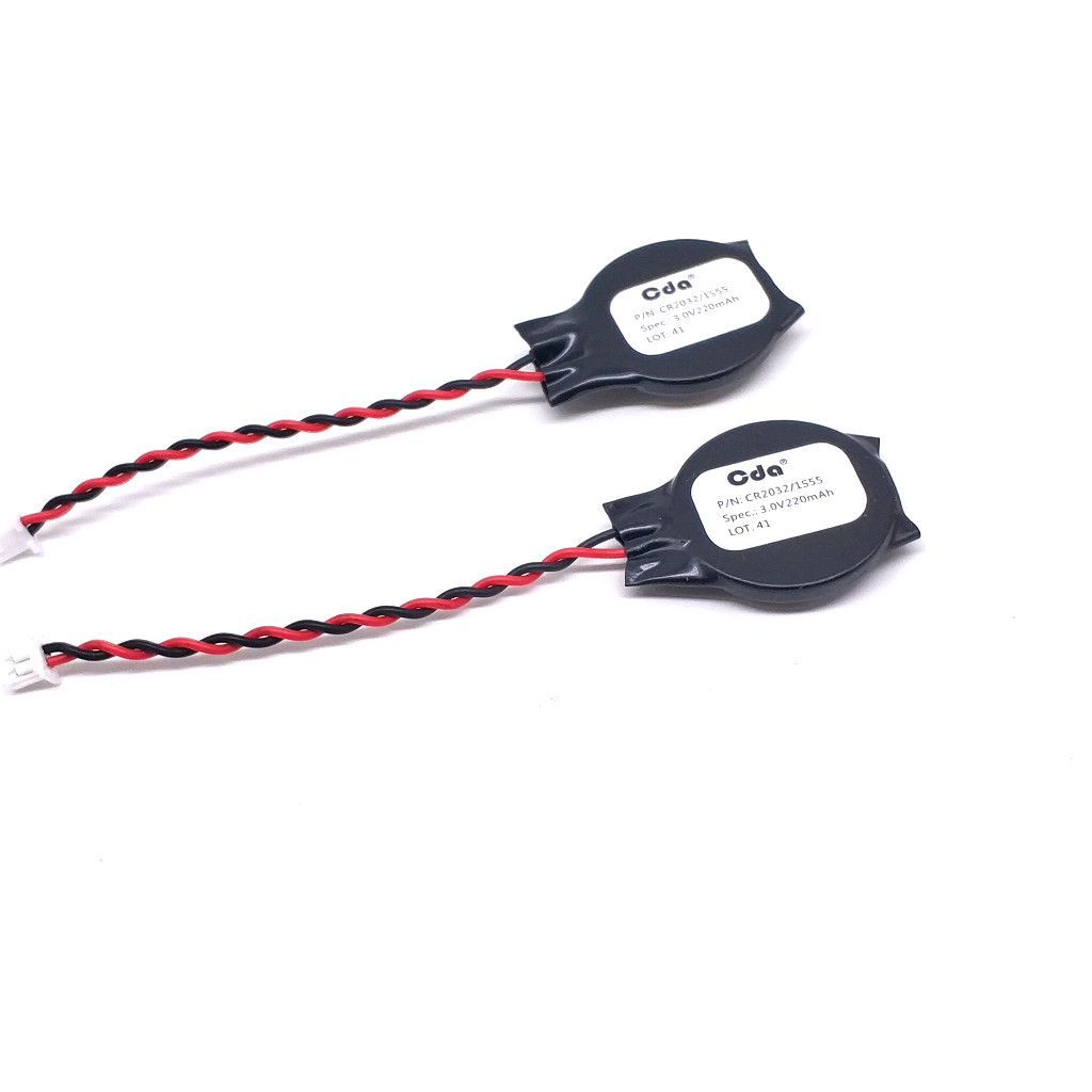 Batterie CR2032 Pour BIOS PC Portable - Câble Avec Fiche 2 Broches - Remplacement Pile CMOS - Marque Bolwins