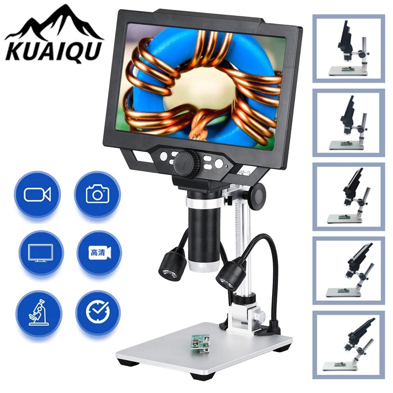 【24-hour shipping】1200X 1600X 9inch LCD Digital Electron Microscope For ...
