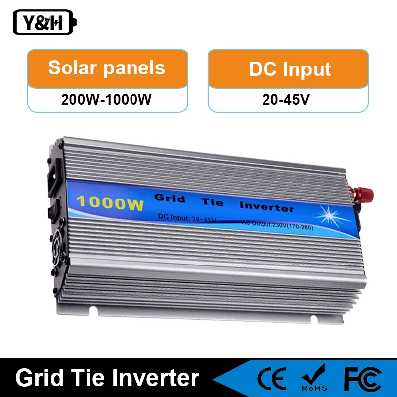 Y&H 1000W Grid Tie Inverter Stackable MPPT Pure Sine Wave DC30-45V ...