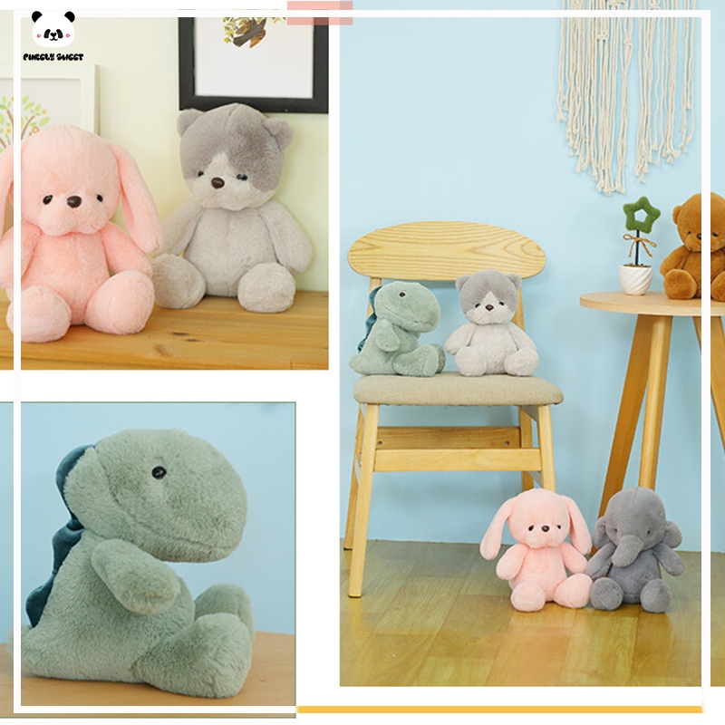 Forest Series Animal Doll Brown Bear Baby Elephant Rabbit Dinosaur Doll ...