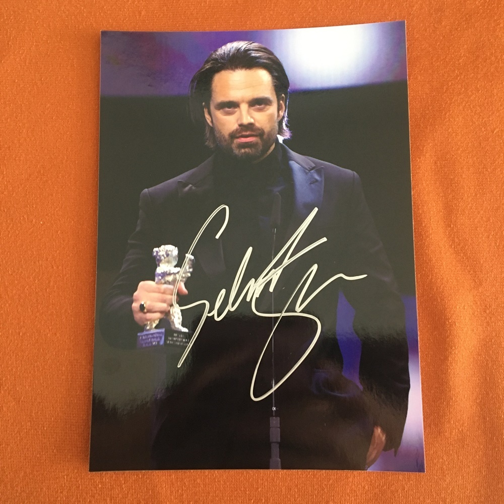 Hand Signed Sebastian Stan Autograph Photos 7 Inches 