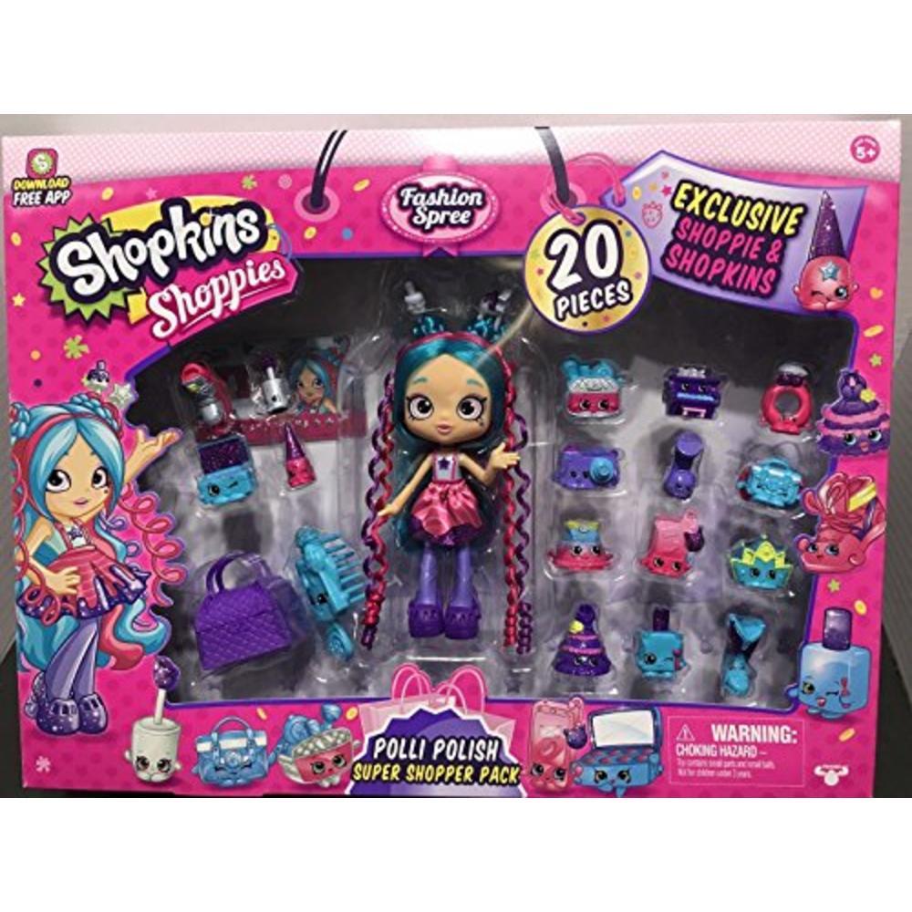 Shopkins Shoppies Food Fair Exclusive 20 Piece Polli Polish Super ...